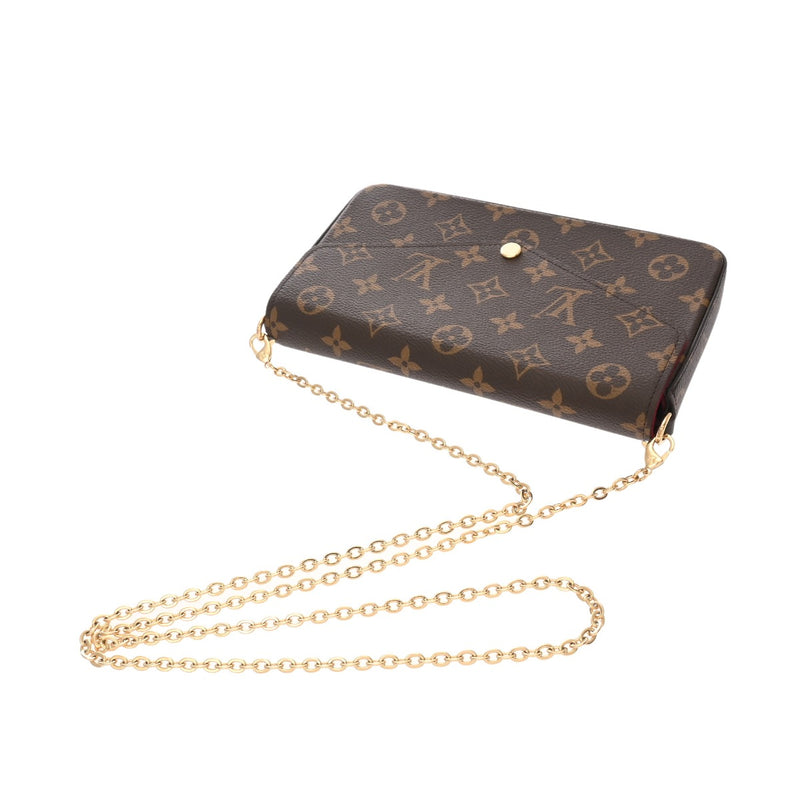 LOUIS VUITTON ルイヴィトン モノグラム ポシェットフェリシー フューシャ M81896 レディース モノグラムキャンバス ショルダーバッグ 新同 中古 銀蔵