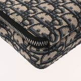 CHRISTIAN DIOR クリスチャンディオール オブリーク ショルダージップポーチ ネイビー 20BBC119YSE‐H05E メンズ ジャガード レザー ショルダーバッグ ABランク 中古 銀蔵