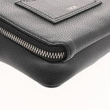 CHRISTIAN DIOR クリスチャンディオール ダブルジップ ポケットショルダー ブラック メンズ レザー ショルダーバッグ ABランク 中古 銀蔵