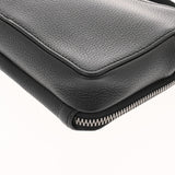 CHRISTIAN DIOR クリスチャンディオール ダブルジップ ポケットショルダー ブラック メンズ レザー ショルダーバッグ ABランク 中古 銀蔵