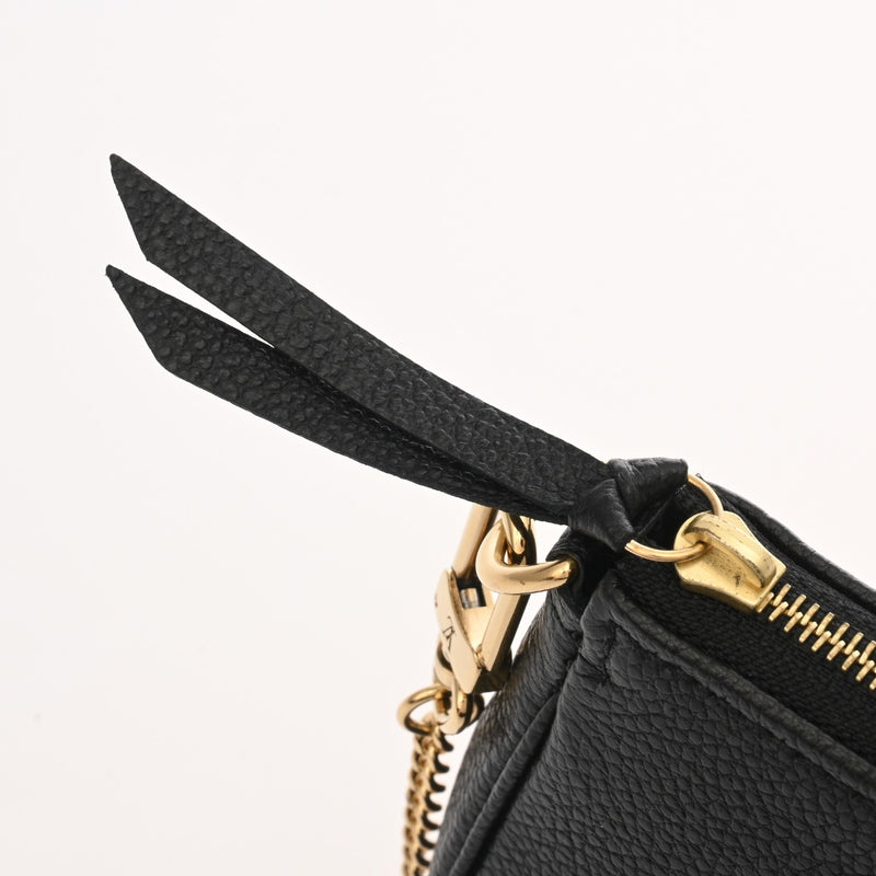 LOUIS VUITTON ルイヴィトン モノグラムアンプラント ミニポシェット アクセソワール ノワール M80732 レディース レザー アクセサリーポーチ Aランク 中古 銀蔵