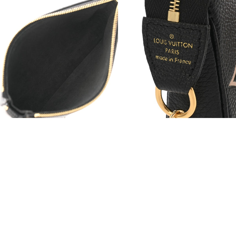 LOUIS VUITTON ルイヴィトン モノグラムアンプラント ミニポシェット アクセソワール ノワール M80732 レディース レザー アクセサリーポーチ Aランク 中古 銀蔵