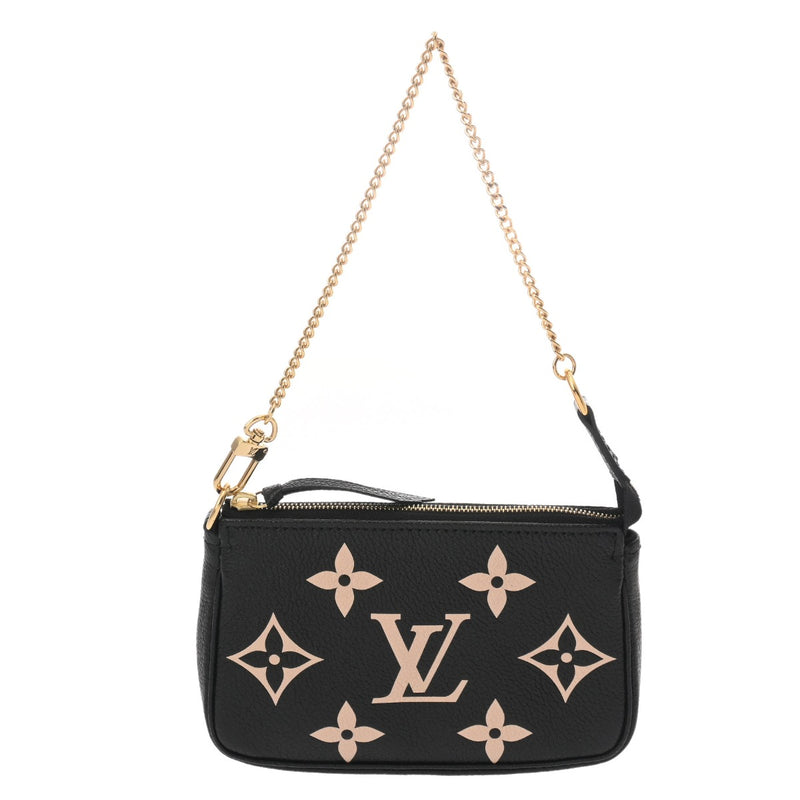 LOUIS VUITTON ルイヴィトン モノグラムアンプラント ミニポシェット アクセソワール ノワール M80732 レディース レザー アクセサリーポーチ Aランク 中古 銀蔵