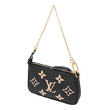 LOUIS VUITTON ルイヴィトン モノグラムアンプラント ミニポシェット アクセソワール ノワール M80732 レディース レザー アクセサリーポーチ Aランク 中古 銀蔵