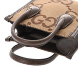 GUCCI グッチ ミニ トートバッグ ジャンボGG 2WAY ベージュ/ブラウン 699406 レディース GGキャンバス レザー ハンドバッグ 新同 中古 銀蔵