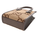 GUCCI グッチ ミニ トートバッグ ジャンボGG 2WAY ベージュ/ブラウン 699406 レディース GGキャンバス レザー ハンドバッグ 新同 中古 銀蔵