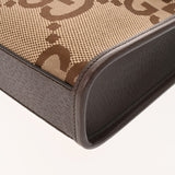 GUCCI グッチ ミニ トートバッグ ジャンボGG 2WAY ベージュ/ブラウン 699406 レディース GGキャンバス レザー ハンドバッグ 新同 中古 銀蔵
