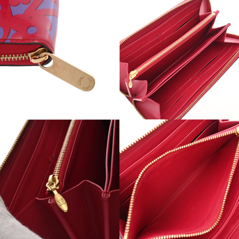 LOUIS VUITTON ルイヴィトン モノグラムヴェルニ スイートモノグラム ジッピーウォレット ローズアンディアン M90123 レディース 長財布 ABランク 中古 銀蔵