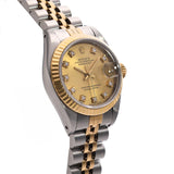 ロレックス デイトジャスト 10Pダイヤ 69173G 98番台(1987年頃製造) シャンパン/ダイヤモンド レディース 腕時計 自動巻き 中古 銀蔵