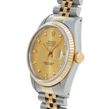 ロレックス デイトジャスト 10Pダイヤ 16233G X番(1991年頃製造) シャンパン/ダイヤモンド メンズ 腕時計 自動巻き 中古 銀蔵