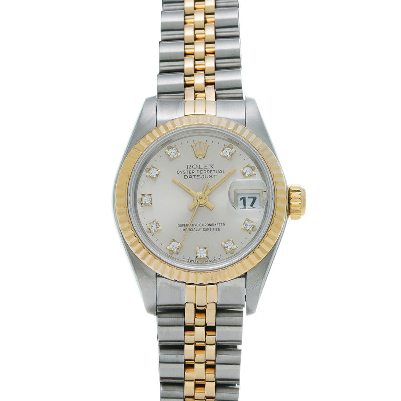 ロレックス デイトジャスト 10Pダイヤ 69173G R番(1988年頃製造) シルバー/ダイヤモンド レディース 腕時計 自動巻き 中古 銀蔵