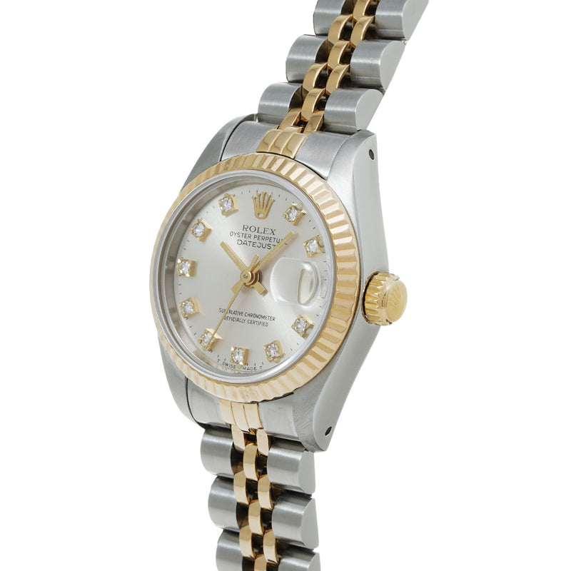 ロレックス デイトジャスト 10Pダイヤ 69173G R番(1988年頃製造) シルバー/ダイヤモンド レディース 腕時計 自動巻き 中古 銀蔵
