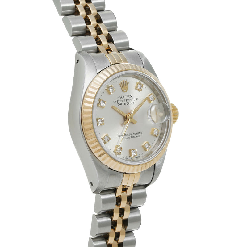 ロレックス デイトジャスト 10Pダイヤ 69173G R番(1988年頃製造) シルバー/ダイヤモンド レディース 腕時計 自動巻き 中古 銀蔵