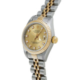 ロレックス デイトジャスト 10Pダイヤ 69173G X番(1991年頃製造) シャンパン/ダイヤモンド レディース 腕時計 自動巻き 中古 銀蔵