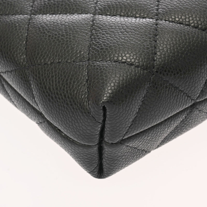 CHANEL シャネル マトラッセ クラシックチェーンクラッチ ミニ ブラック AP4423 レディース キャビアスキン ショルダーバッグ 新同 中古 銀蔵