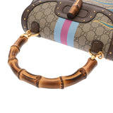 GUCCI グッチ バンブー 1947 ミディアムバッグ ベージュ/マルチカラー 679632 レディース GGスプリームキャンバス レザー ハンドバッグ Aランク 中古 銀蔵