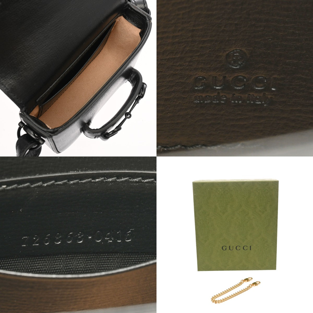 グッチ ミニ ホースビット 1955 2WAYバッグ ブラック レディース