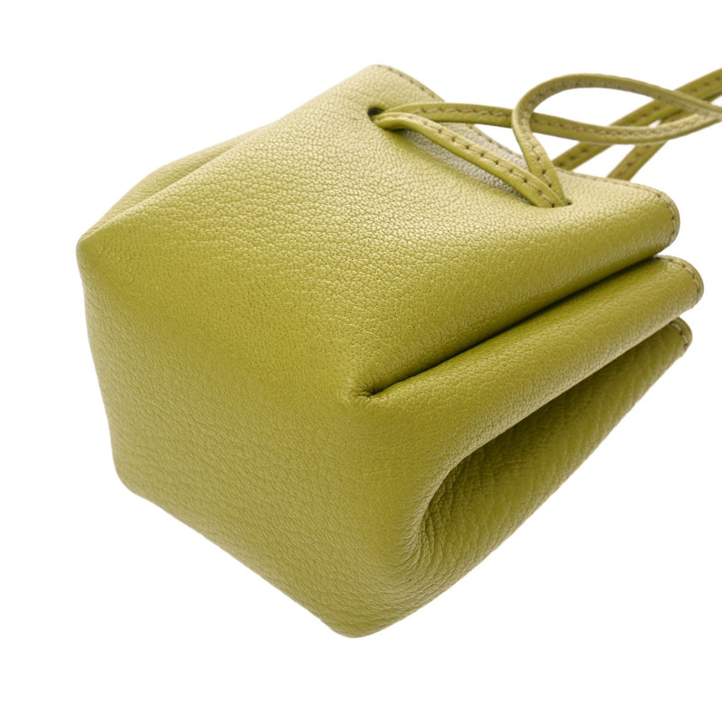 HERMES エルメス ヴェスパ ポーチ アニスグリーン □F刻印(2002年頃) レディース シェーブル アクセサリーポーチ Aランク 中古 銀蔵