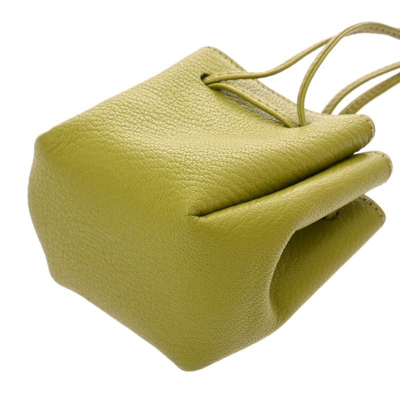 HERMES エルメス ヴェスパ ポーチ アニスグリーン □F刻印(2002年頃) レディース シェーブル アクセサリーポーチ Aランク 中古 銀蔵