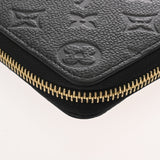 LOUIS VUITTON ルイヴィトン モノグラムアンプラント ポルトフォイユクレマンス ノワール M60171 レディース レザー 長財布 Aランク 中古 銀蔵