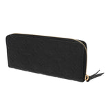 LOUIS VUITTON ルイヴィトン モノグラムアンプラント ポルトフォイユクレマンス ノワール M60171 レディース レザー 長財布 Aランク 中古 銀蔵