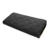 LOUIS VUITTON ルイヴィトン モノグラムアンプラント ポルトフォイユクレマンス ノワール M60171 レディース レザー 長財布 Aランク 中古 銀蔵