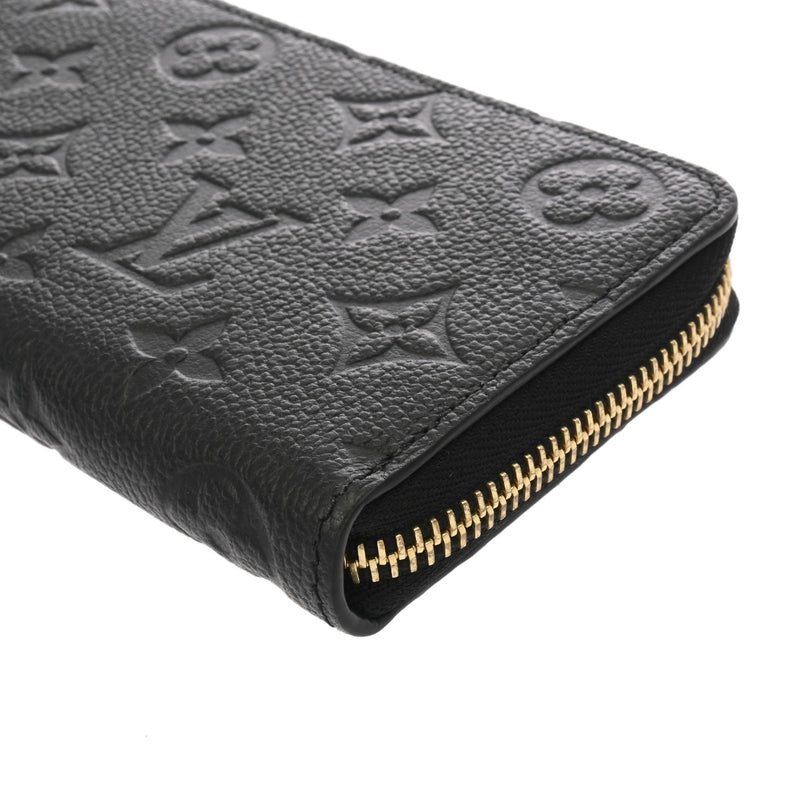 LOUIS VUITTON ルイヴィトン モノグラムアンプラント ポルトフォイユクレマンス ノワール M60171 レディース レザー 長財布 Aランク 中古 銀蔵