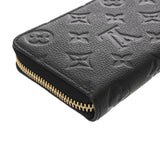 LOUIS VUITTON ルイヴィトン モノグラムアンプラント ポルトフォイユクレマンス ノワール M60171 レディース レザー 長財布 Aランク 中古 銀蔵