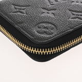 LOUIS VUITTON ルイヴィトン モノグラムアンプラント ポルトフォイユクレマンス ノワール M60171 レディース レザー 長財布 Aランク 中古 銀蔵