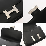 HERMES エルメス コンスタンス3 ミニ 18 ブラック Y刻印(2020年頃) レディース ボックスカーフ ショルダーバッグ ABランク 中古 銀蔵