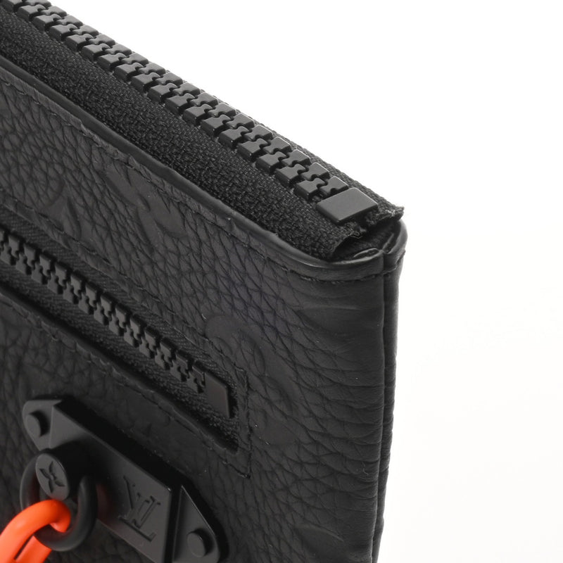 LOUIS VUITTON ルイヴィトン モノグラムレザー ポシェット A4 ブラック/オレンジ M67461 メンズ トリヨンレザー クラッチバッグ Aランク 中古 銀蔵