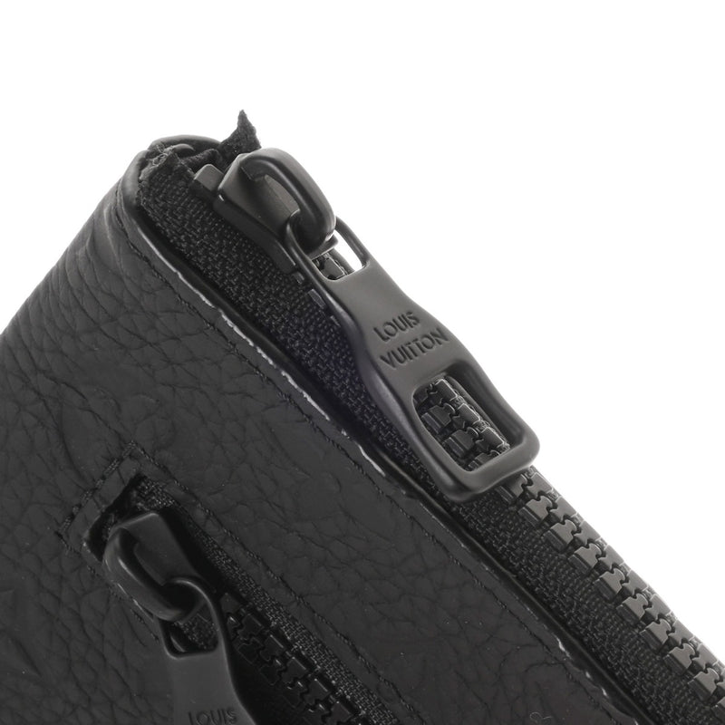 LOUIS VUITTON ルイヴィトン モノグラムレザー ポシェット A4 ブラック/オレンジ M67461 メンズ トリヨンレザー クラッチバッグ Aランク 中古 銀蔵