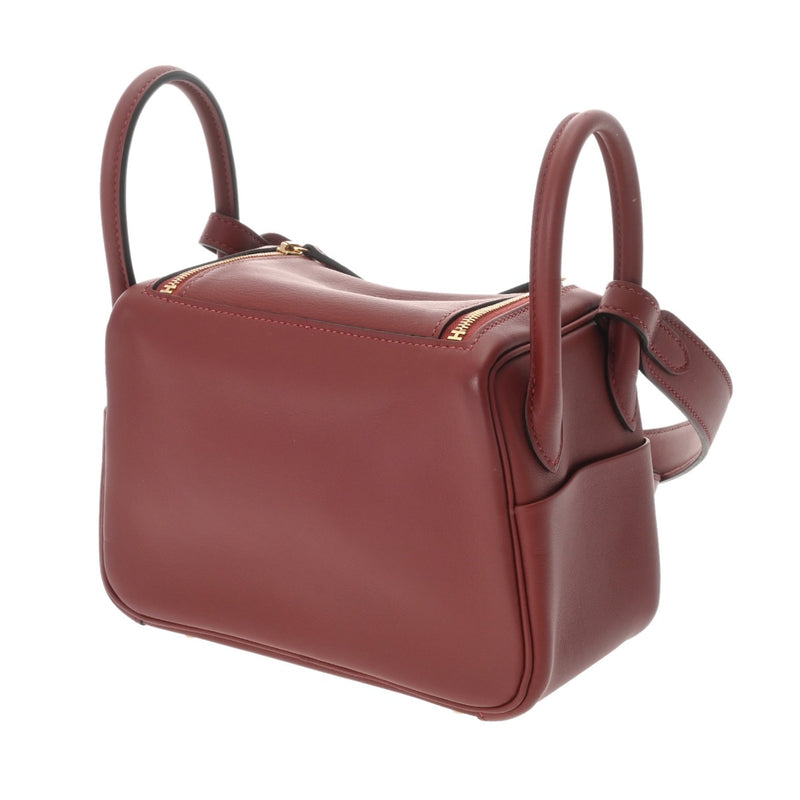 HERMES エルメス リンディ ミニ 2 ルージュアッシュ W刻印(2024年頃) レディース ヴォースイフト ショルダーバッグ 新同 中古 銀蔵