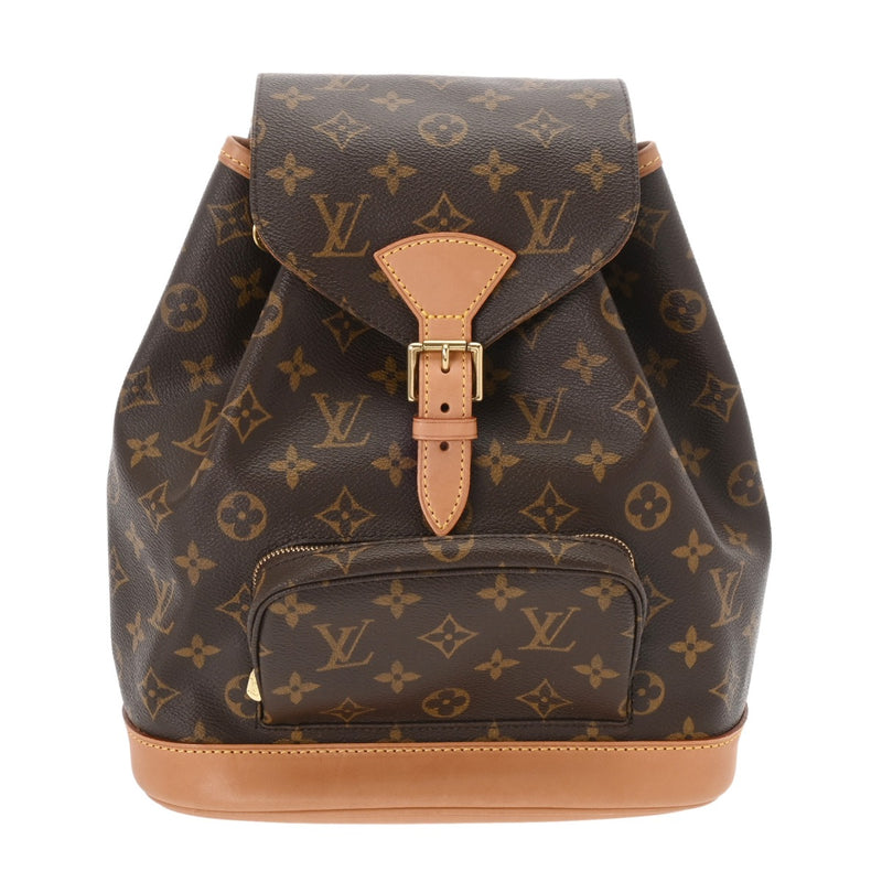 LOUIS VUITTON ルイヴィトン モノグラム モンスリ MM ブラウン M51136 レディース モノグラムキャンバス リュック・デイパック ABランク 中古 銀蔵