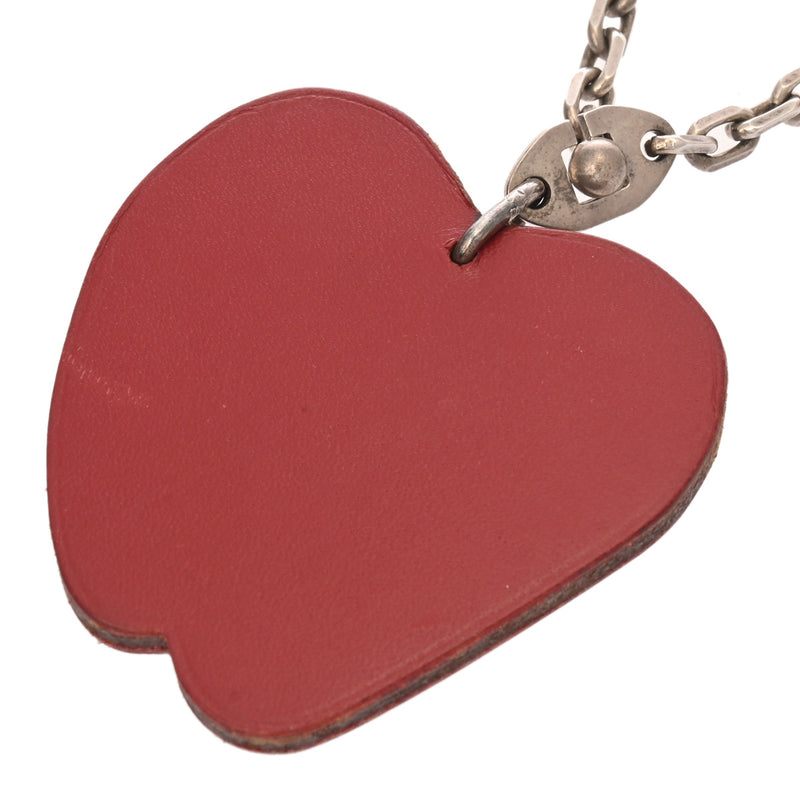 HERMES エルメス アップルモチーフ バッグチャーム レッド/グリーン レディース レザー キーホルダー ABランク 中古 銀蔵