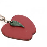 HERMES エルメス アップルモチーフ バッグチャーム レッド/グリーン レディース レザー キーホルダー ABランク 中古 銀蔵