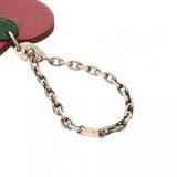 HERMES エルメス アップルモチーフ バッグチャーム レッド/グリーン レディース レザー キーホルダー ABランク 中古 銀蔵