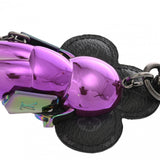 LOUIS VUITTON ルイヴィトン モノグラムエクリプス ヴィヴィエンヌ DJ バッグチャーム パープル/ブラック M69479 レディース モノグラムキャンバス キーホルダー ABランク 中古 銀蔵