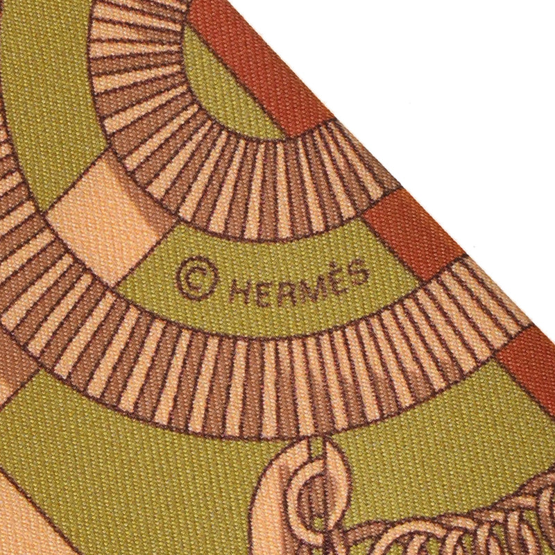 HERMES エルメス ツイリー 旧タグ グリーン レディース シルク100％ スカーフ Aランク 中古 銀蔵