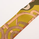 HERMES エルメス ツイリー 旧タグ グリーン レディース シルク100％ スカーフ Aランク 中古 銀蔵