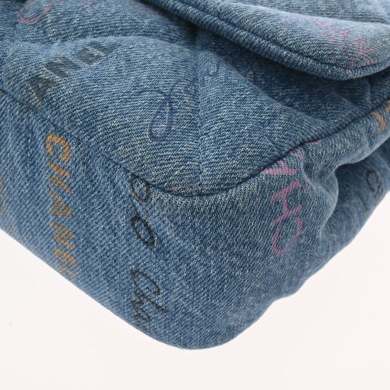 CHANEL シャネル マトラッセ チェーンショルダー 25cm  ブルー レディース デニム ショルダーバッグ Aランク 中古 銀蔵