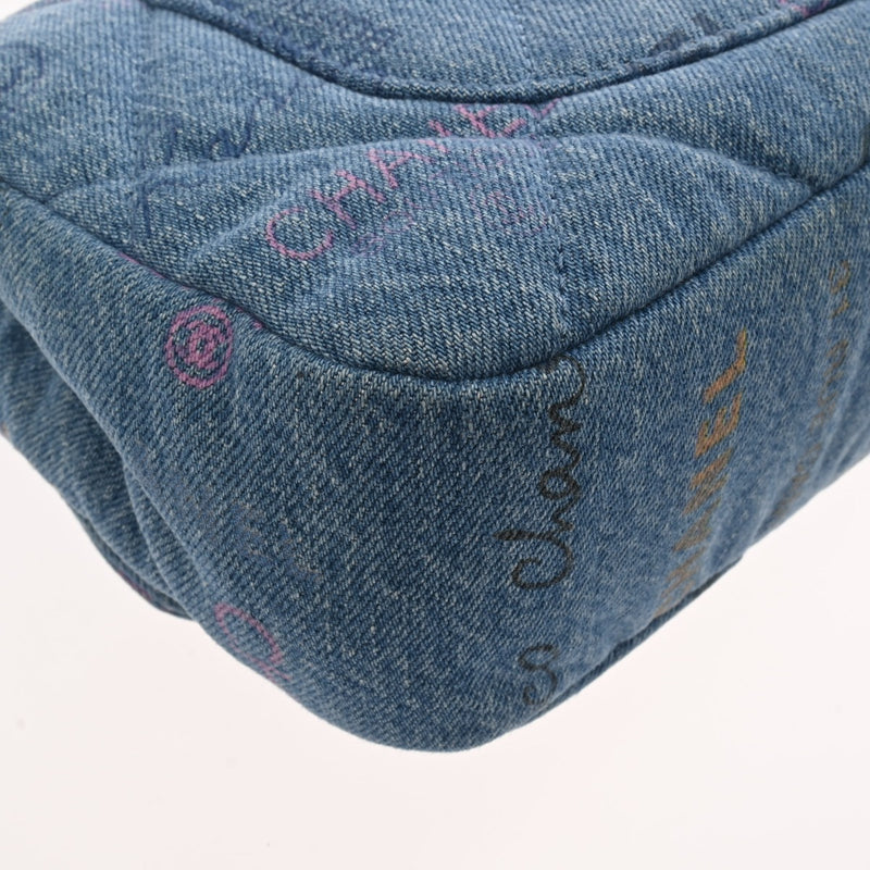 CHANEL シャネル マトラッセ チェーンショルダー 25cm  ブルー レディース デニム ショルダーバッグ Aランク 中古 銀蔵