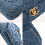 CHANEL シャネル マトラッセ チェーンショルダー 25cm  ブルー レディース デニム ショルダーバッグ Aランク 中古 銀蔵