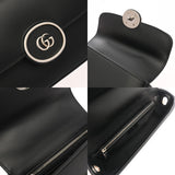 GUCCI グッチ ダブルG ミニショルダーバッグ 2WAY ブラック 739722 レディース レザー ショルダーバッグ 新同 中古 銀蔵