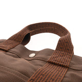 HERMES エルメス エールライン MM 新型 ブラウン ユニセックス キャンバス トートバッグ ABランク 中古 銀蔵