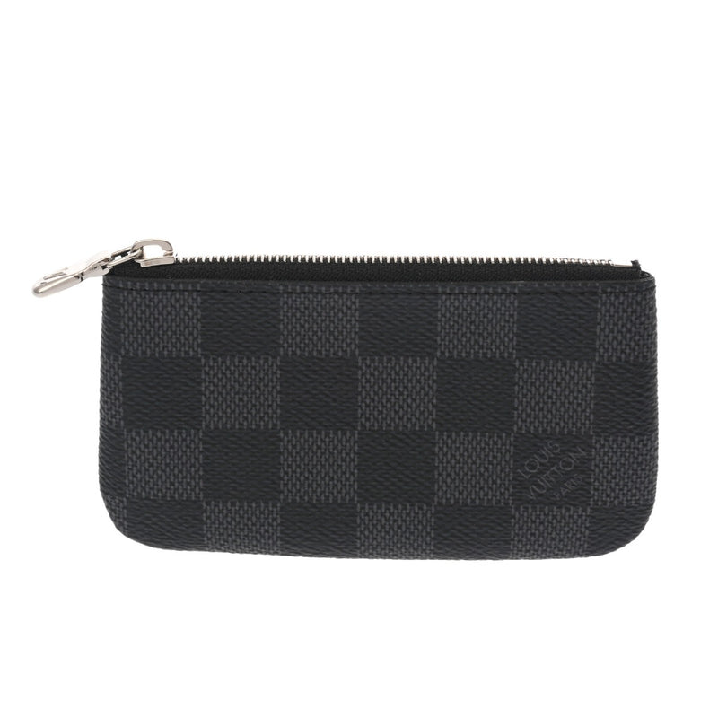 LOUIS VUITTON ルイヴィトン ダミエグラフィット ポシェットクレ ブラック/グレー  N60155 メンズ ダミエキャンバス コインケース 新同 中古 銀蔵