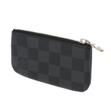 LOUIS VUITTON ルイヴィトン ダミエグラフィット ポシェットクレ ブラック/グレー  N60155 メンズ ダミエキャンバス コインケース 新同 中古 銀蔵