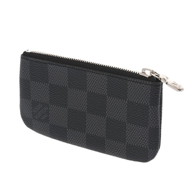 LOUIS VUITTON ルイヴィトン ダミエグラフィット ポシェットクレ ブラック/グレー  N60155 メンズ ダミエキャンバス コインケース 新同 中古 銀蔵