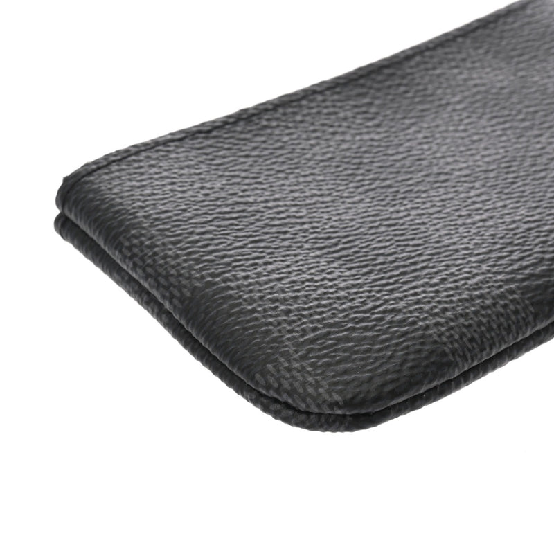 LOUIS VUITTON ルイヴィトン ダミエグラフィット ポシェットクレ ブラック/グレー  N60155 メンズ ダミエキャンバス コインケース 新同 中古 銀蔵