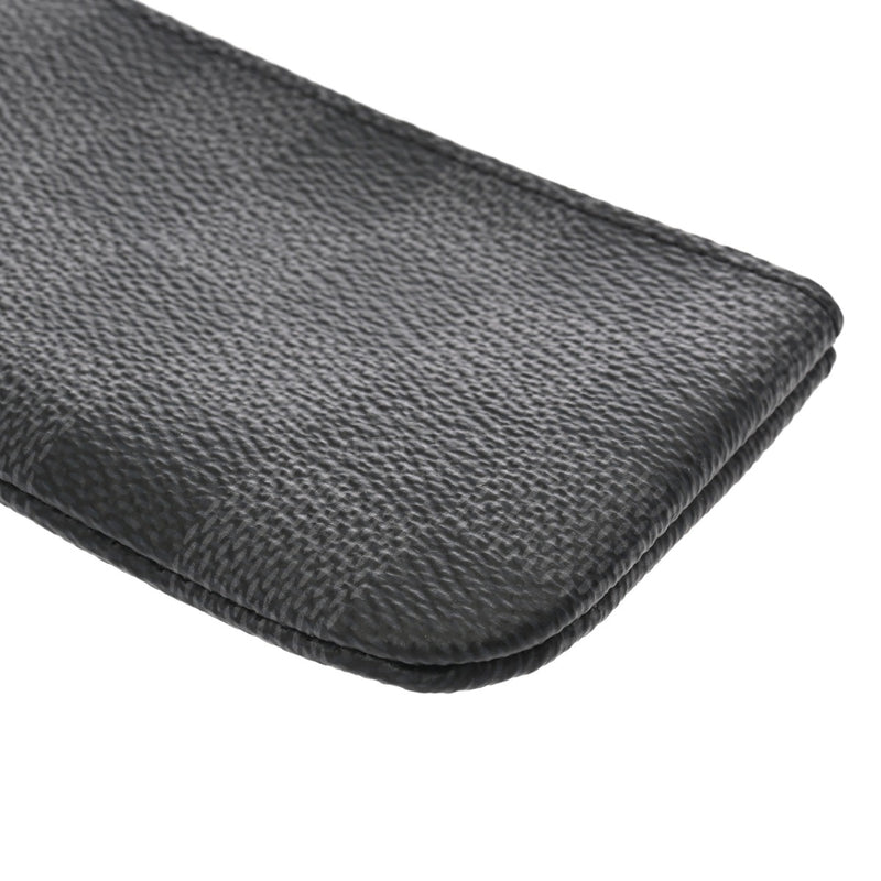 LOUIS VUITTON ルイヴィトン ダミエグラフィット ポシェットクレ ブラック/グレー  N60155 メンズ ダミエキャンバス コインケース 新同 中古 銀蔵